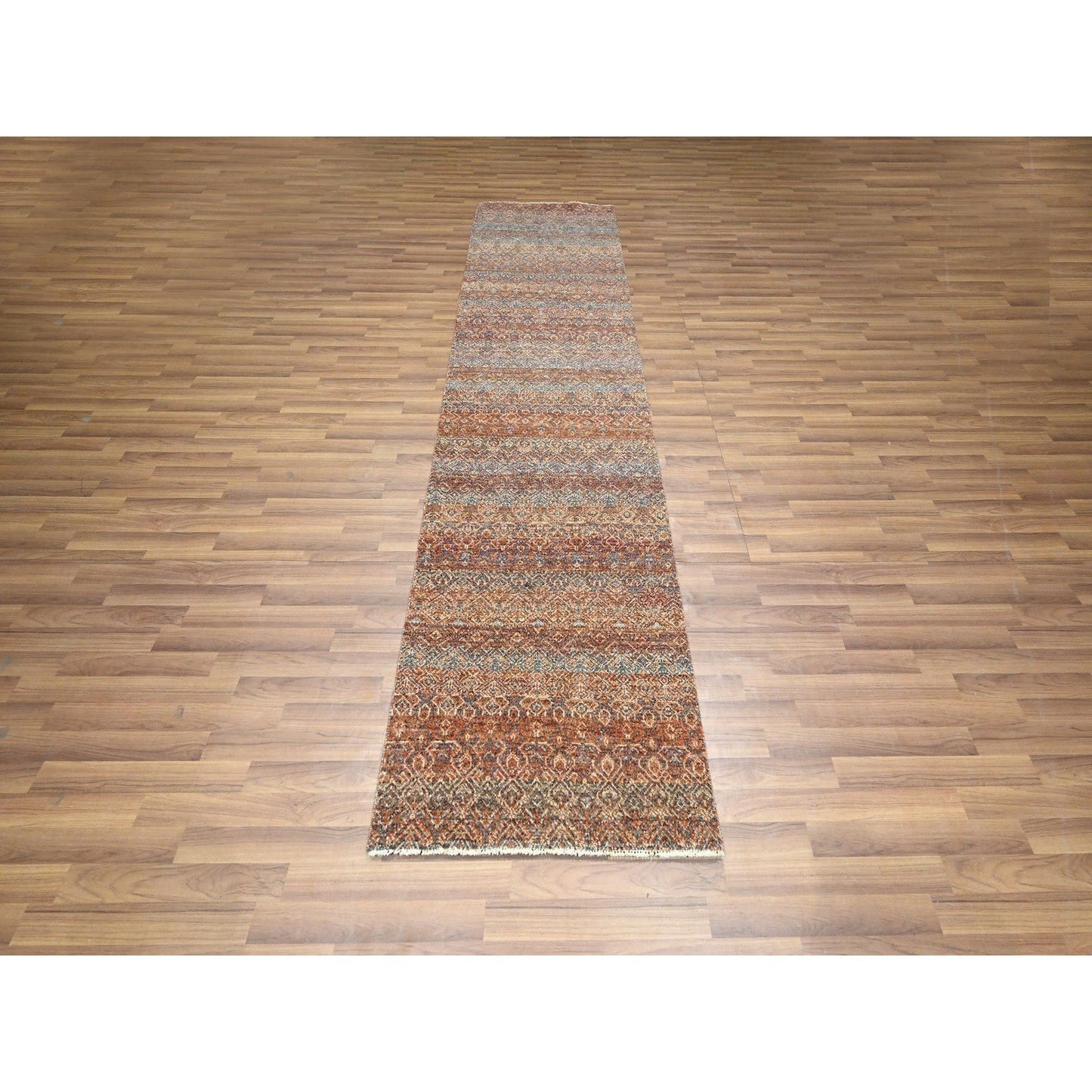 2'7"X10' Red Kohinoor Herat Pattern Soft Wool Hand Knotted Runner Rug
