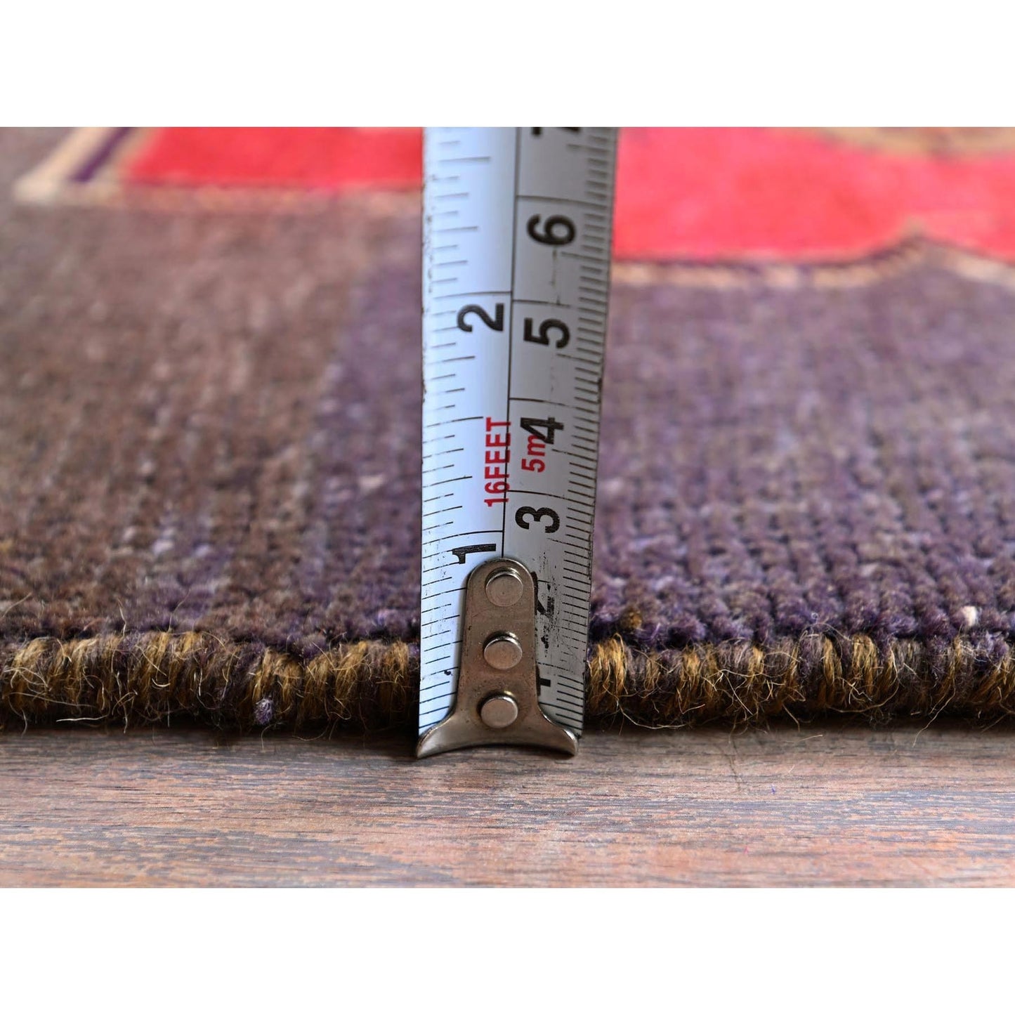 2'8"X7'10" Gray Vintage Zoroastrian Khamadan Hand Knotted Wool Runner Rug