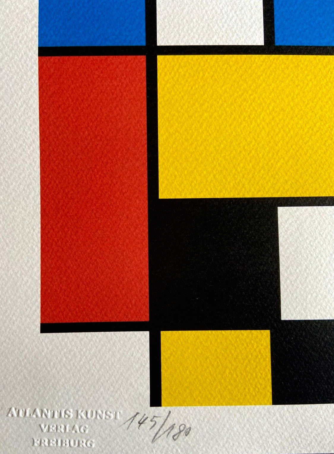 Piet Mondrian Lithograph Coa Signature And Stamp