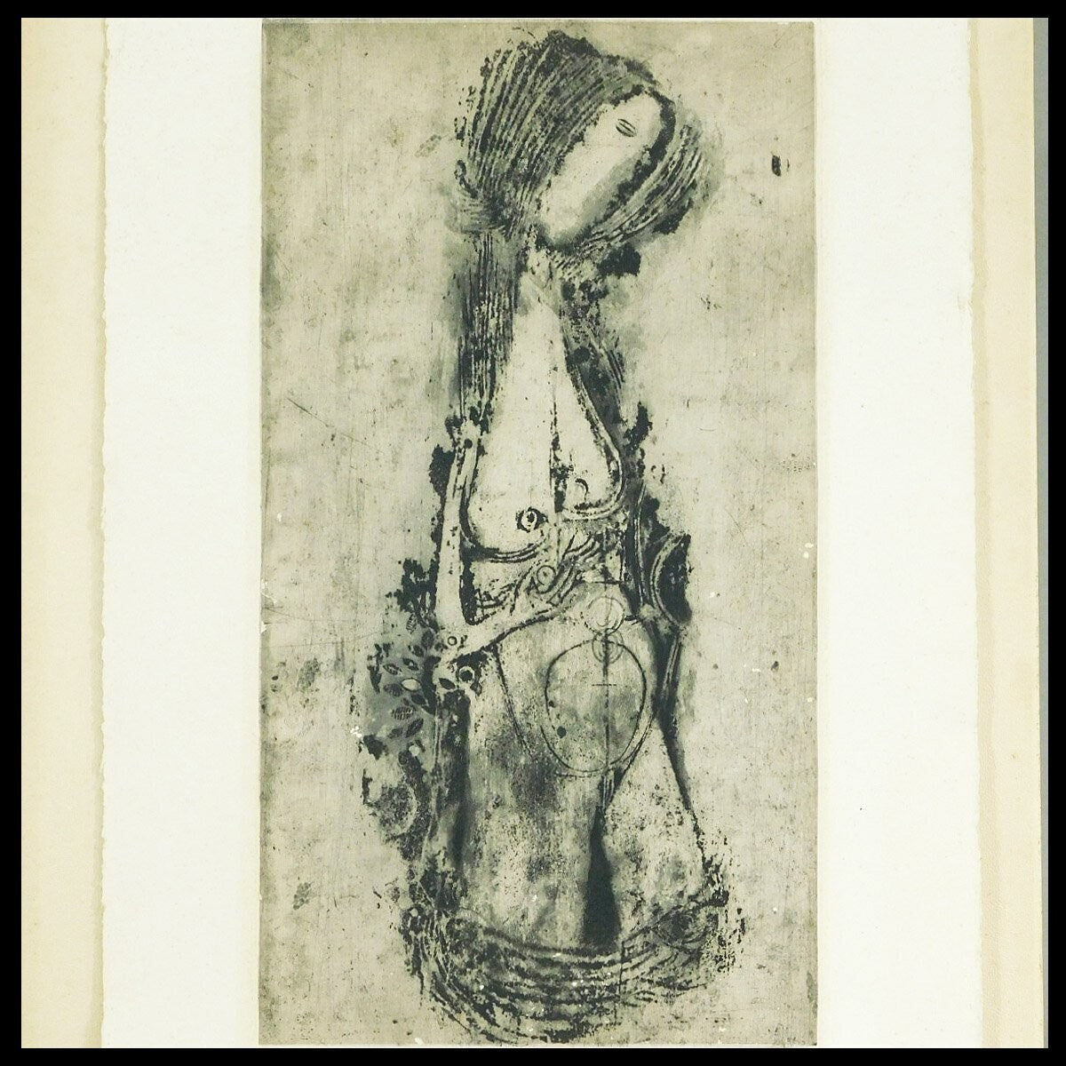 Johnny Friedlaender (Germany) Etching Female Nude Print Signed Sheet Only