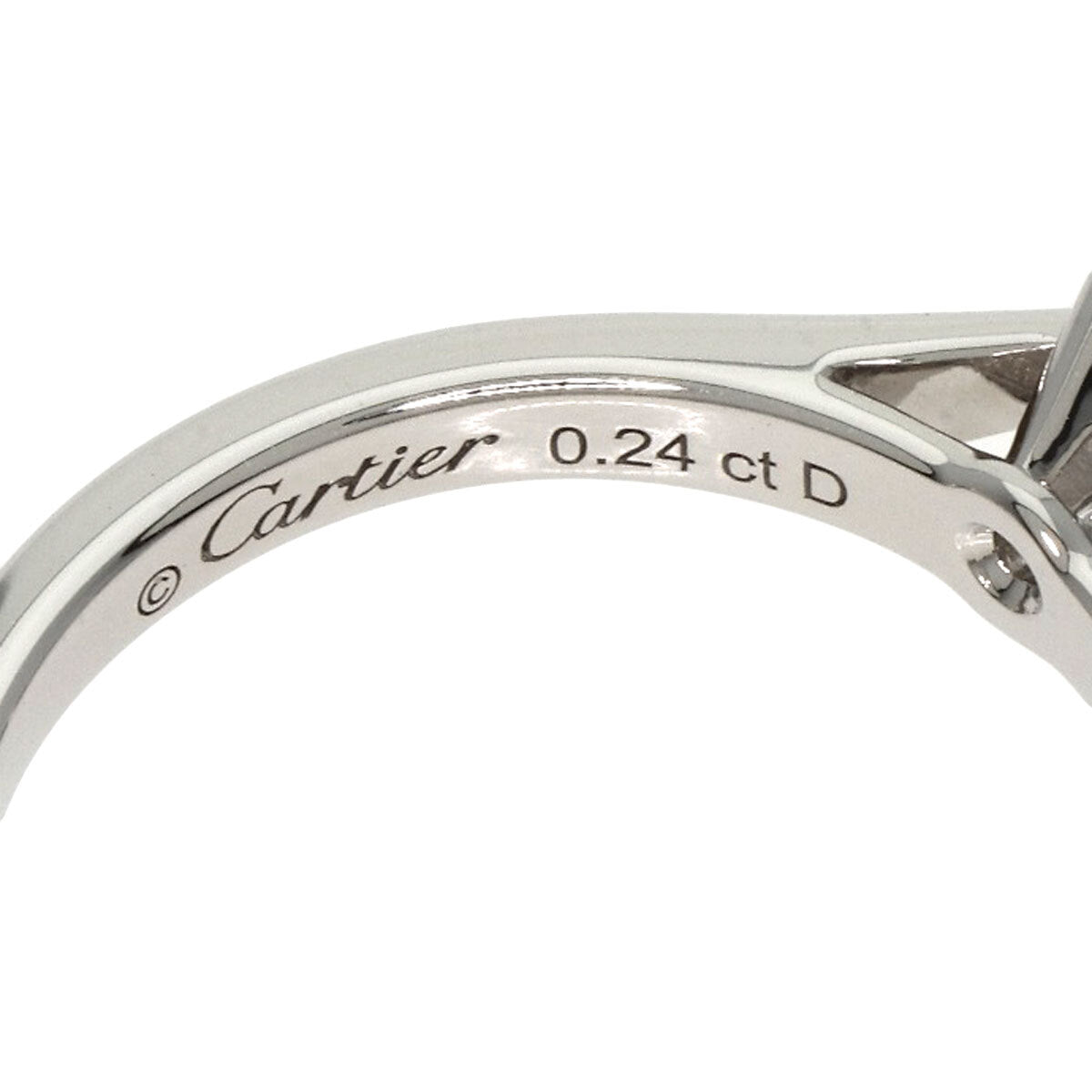 CARTIER Ring Solitaire Diamond #45 Platinum