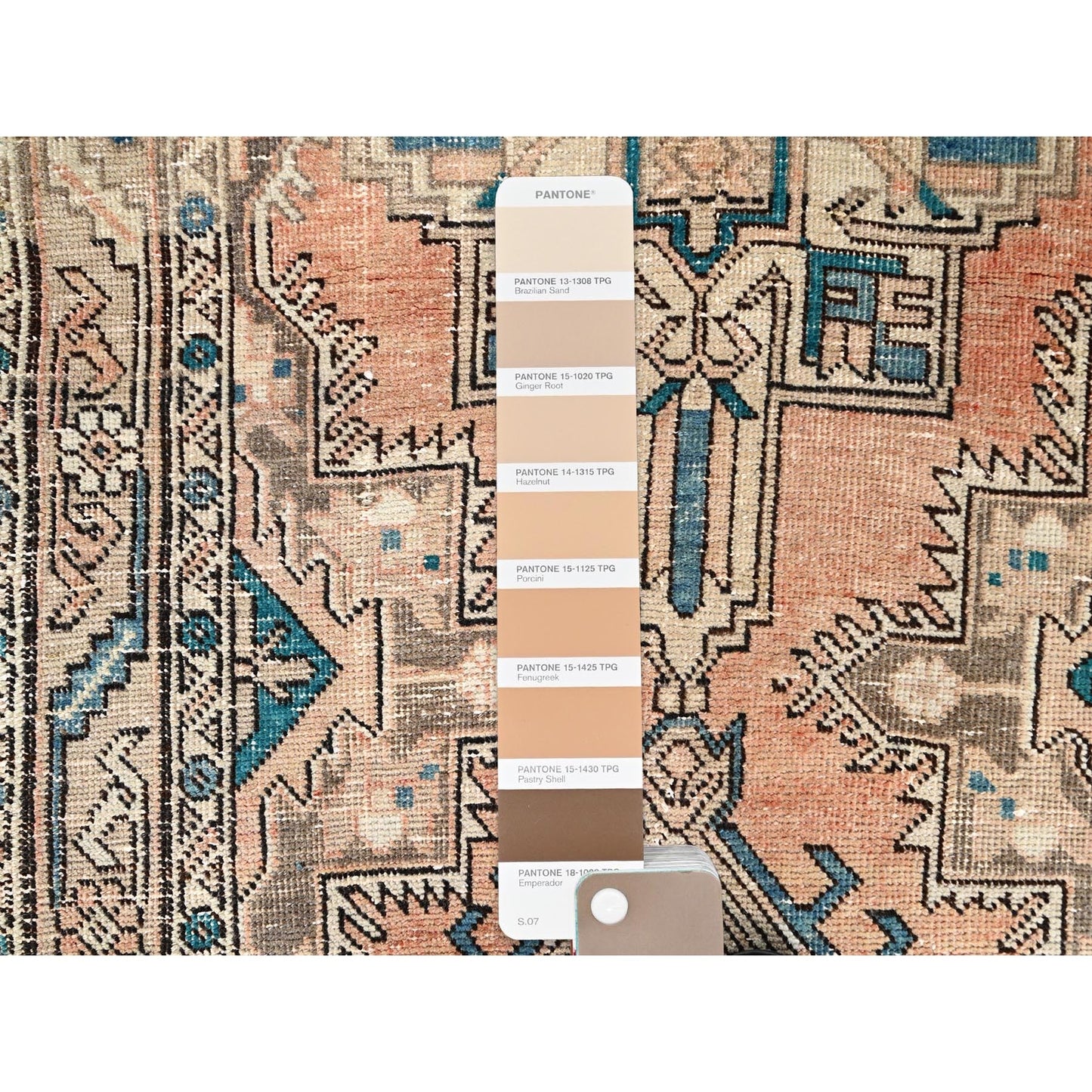 3'2"X10'9" Fenugreek Brown Clean Vintage Karjihooz Hand Knotted Wool Rug