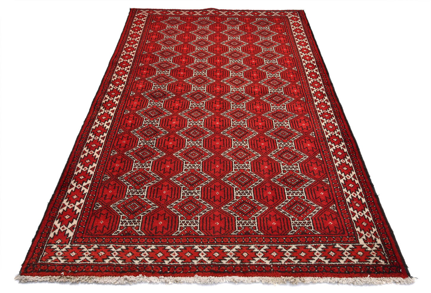 Handmade Antique Tribal Rug Allover Design