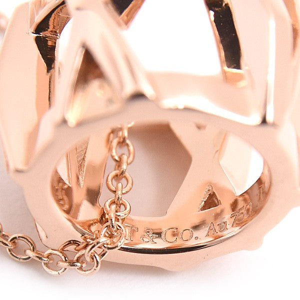 Tiffany & Co. Atlas X Open Pendant Necklace Pink Gold 750Pg