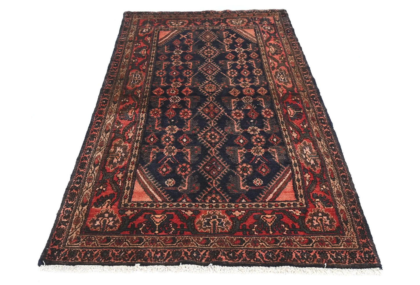 Hand-Knotted Vintage Oriental Rug 3'6X6'5 Ft