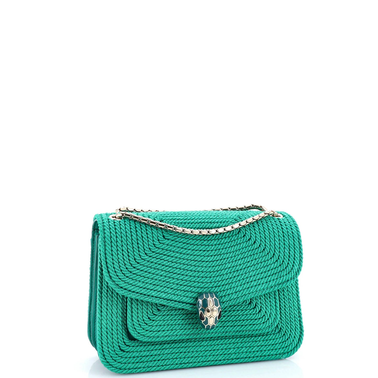 Bvlgari Serpenti Forever Shoulder Bag Cord And Leather Small