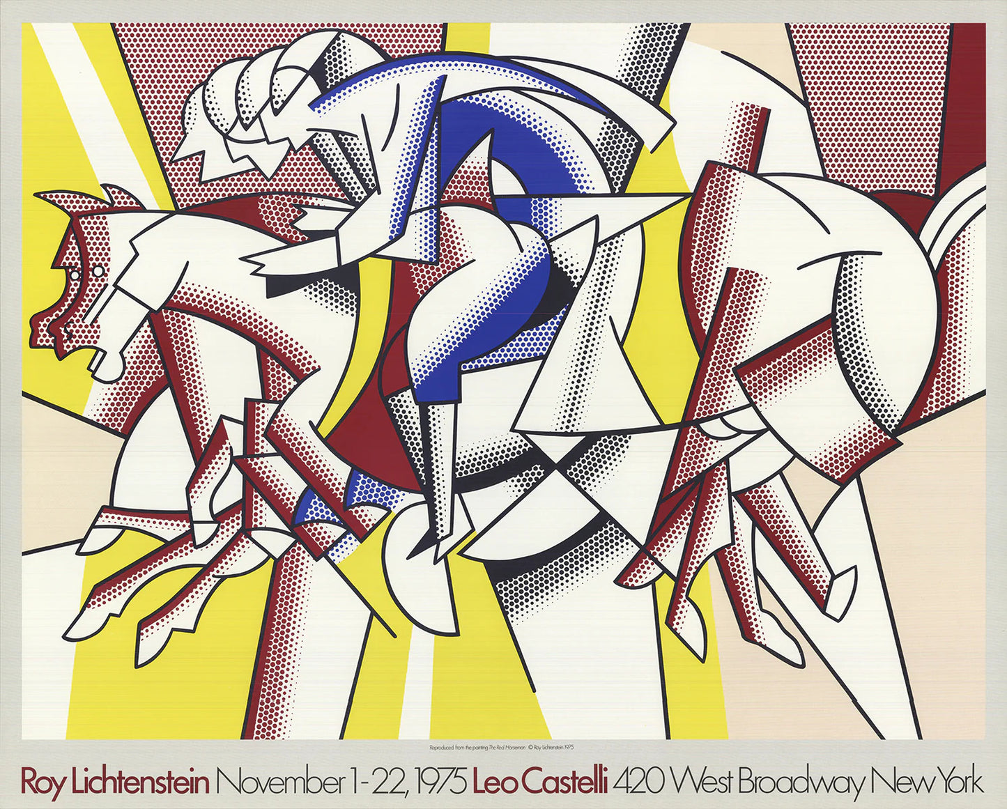 Roy Lichtenstein The Red Horse Man " Offset Lithograph Pop Art