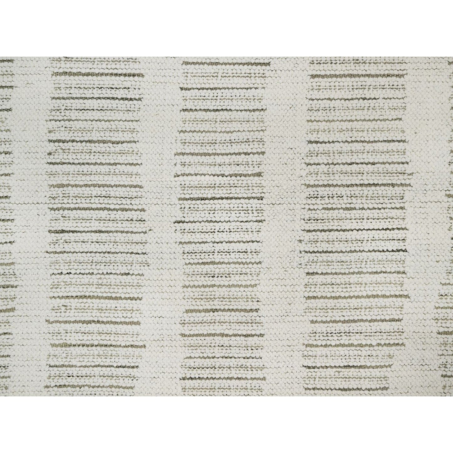 4'10"X4'10" Ivory Natural Wool Rug Flat Weave With Pile Hand Woven Round
