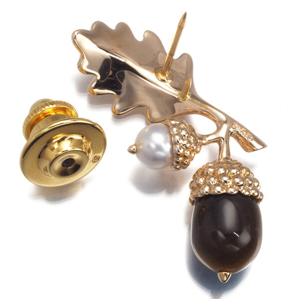 Mikimoto Brooch Tiger'S Eye Akoya Pearl 5.0Mm