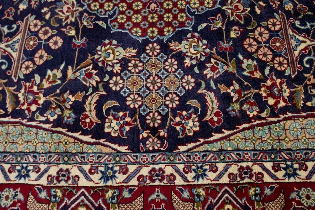 Vintage Oriental Rug Classic Floral Geometric