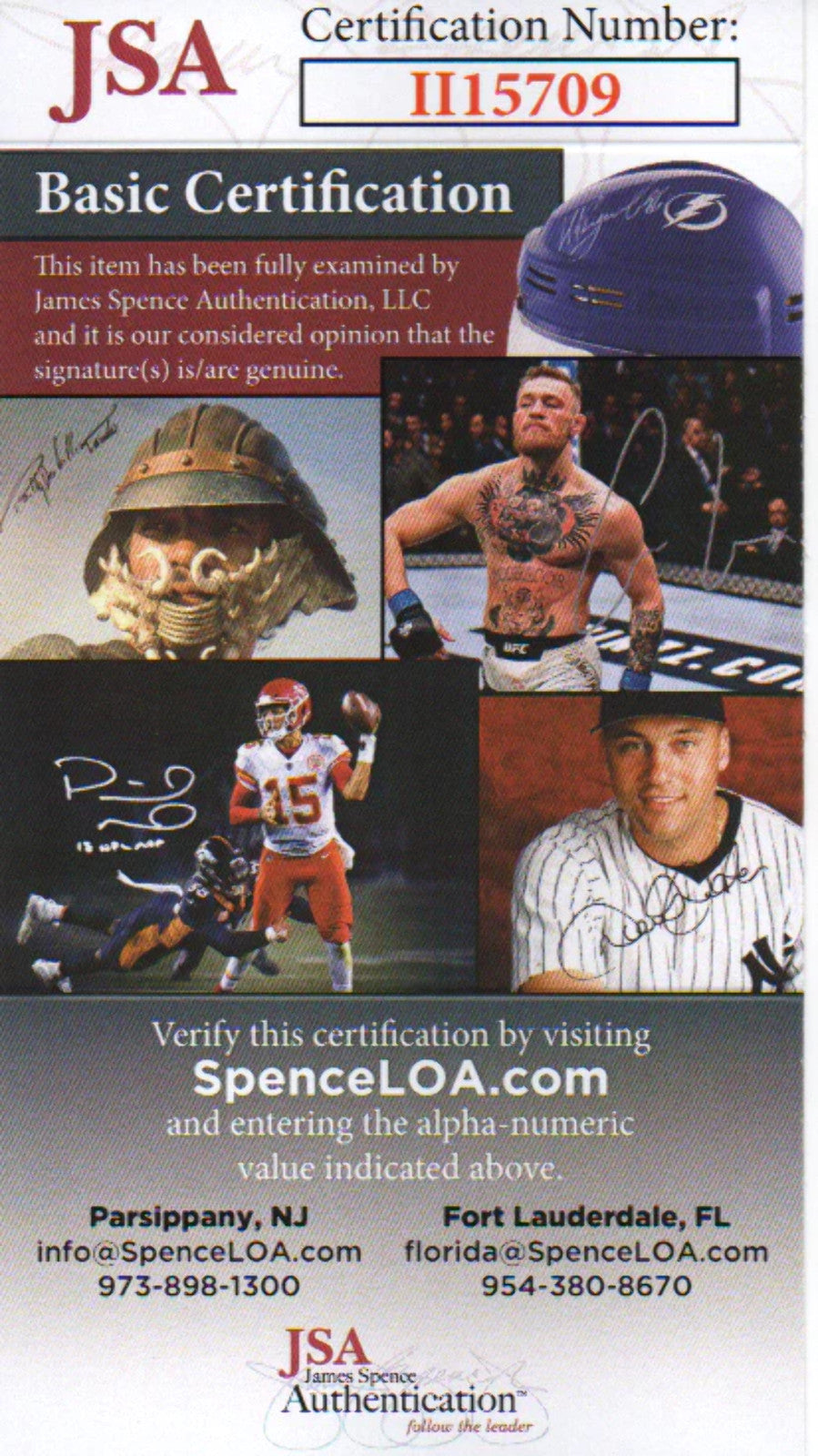 Joe Ostrowski Autographed Hand Filled Out Survey Page (Jsa)