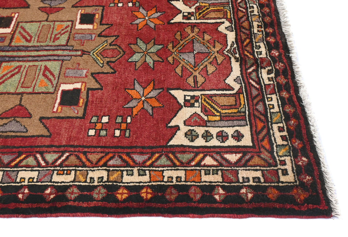 Hand-Knotted Vintage Oriental Runner Rug