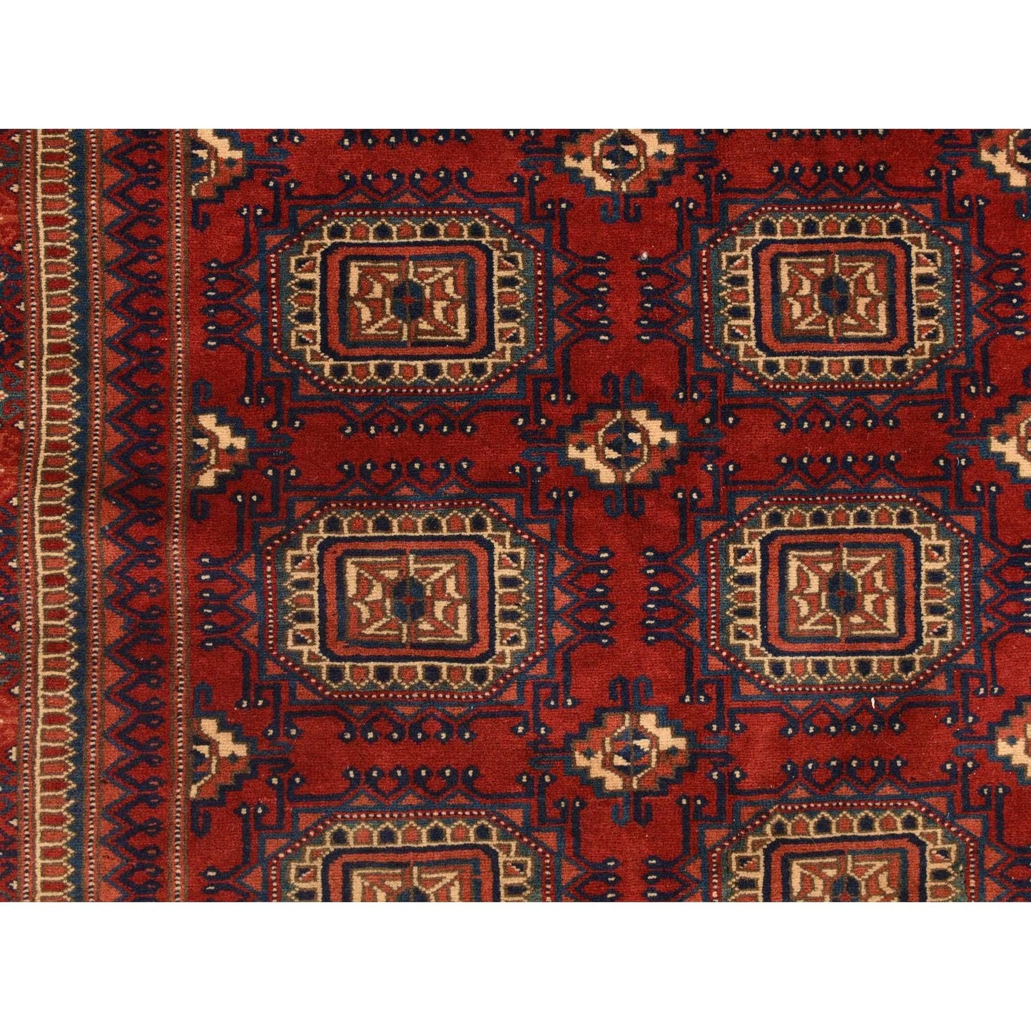6'10"X9'7" Angels Red Antique Tourkaman Clean 100% Wool Hand Knotted Rug