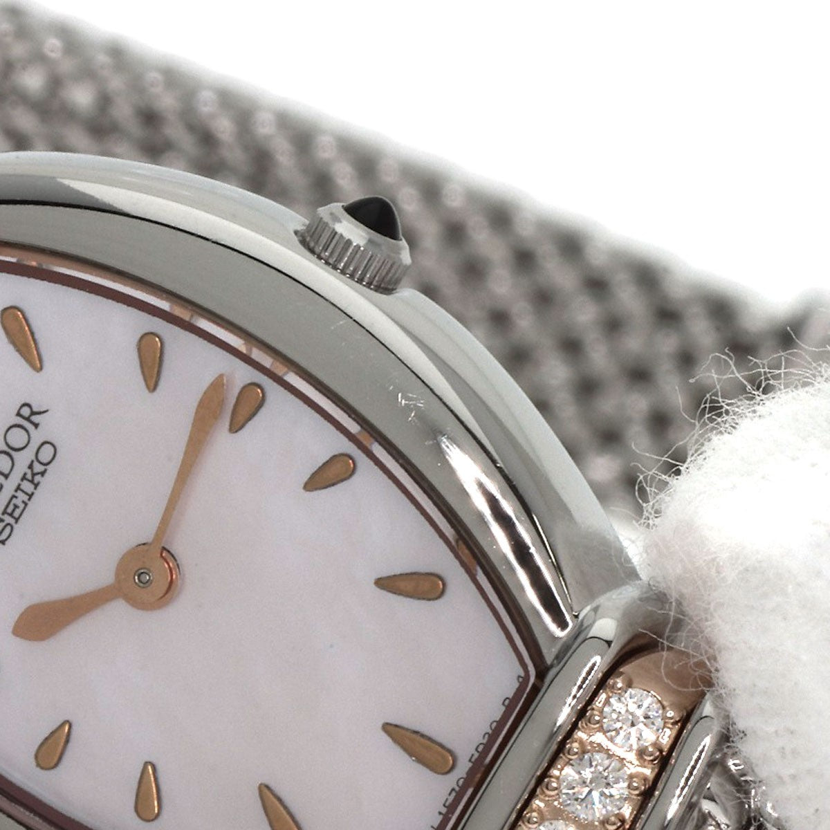 Seiko Credor Diamond Watches Gste966 1E70-3B90 Stainless Steel/Ssxk18Pg