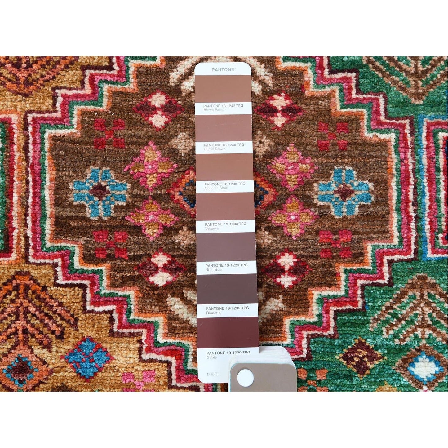 2'9"X9'8" Colorful Super Kazak Khorjin Design Wool Handknotted Runner Rug