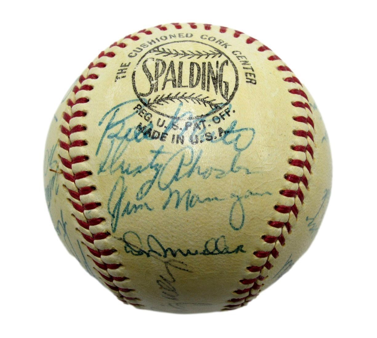 Vintage 1956 New York Giants Autographed By 25 Willie Mays Rawlings Onl Baseball