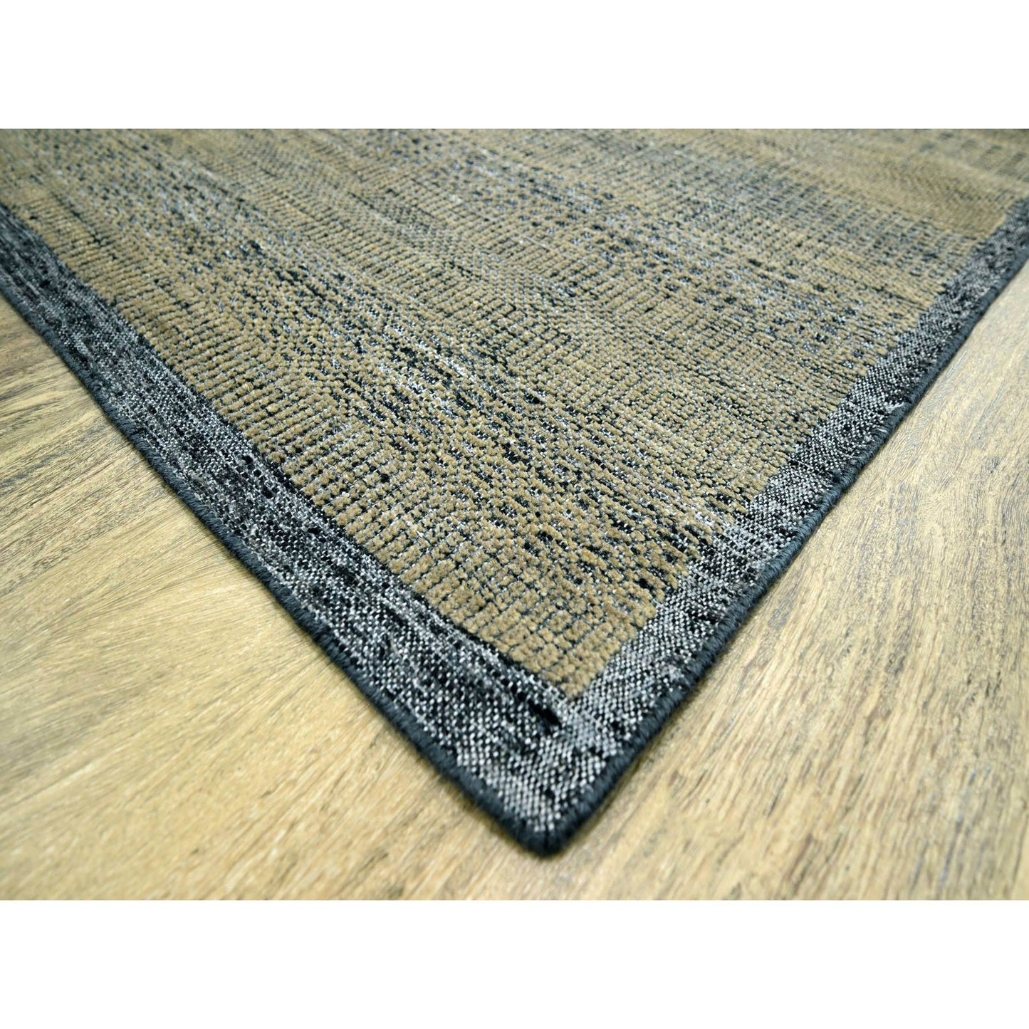 11'10"X15' Brown & Black Oxidized Grass Design Wool Hand Knotted Xl Rug