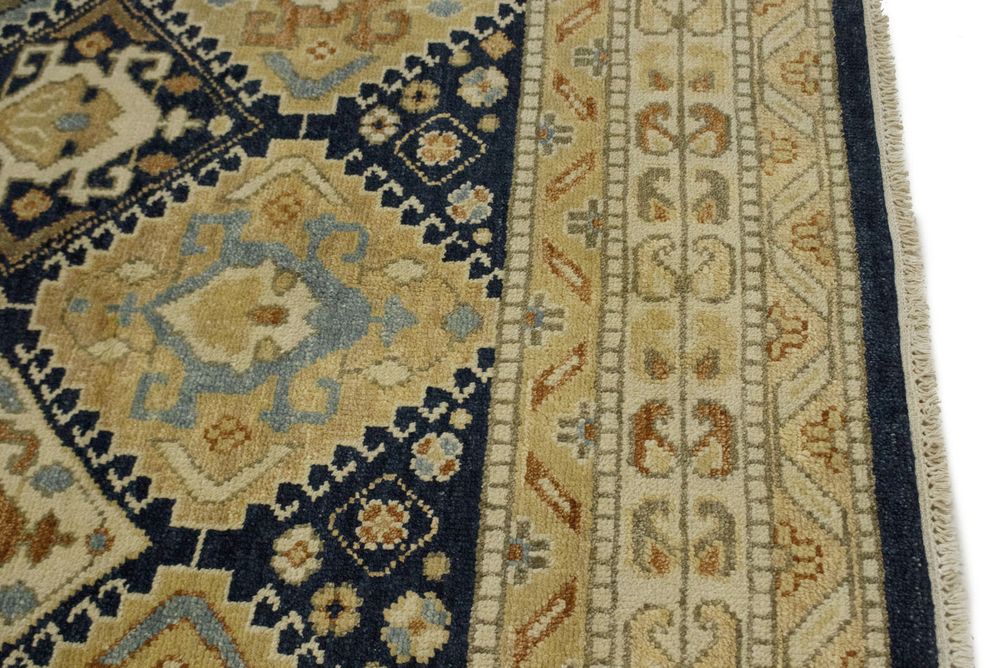 Rare Handmade Kazak Tribal Oriental Rug Geometric