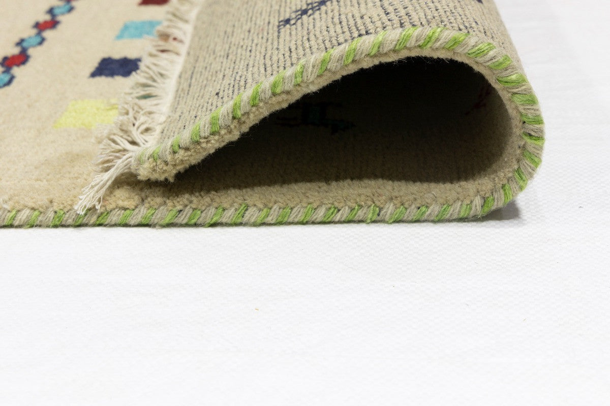 Hand-Knotted Tribal Indo-Gabbeh Pictorial Runner