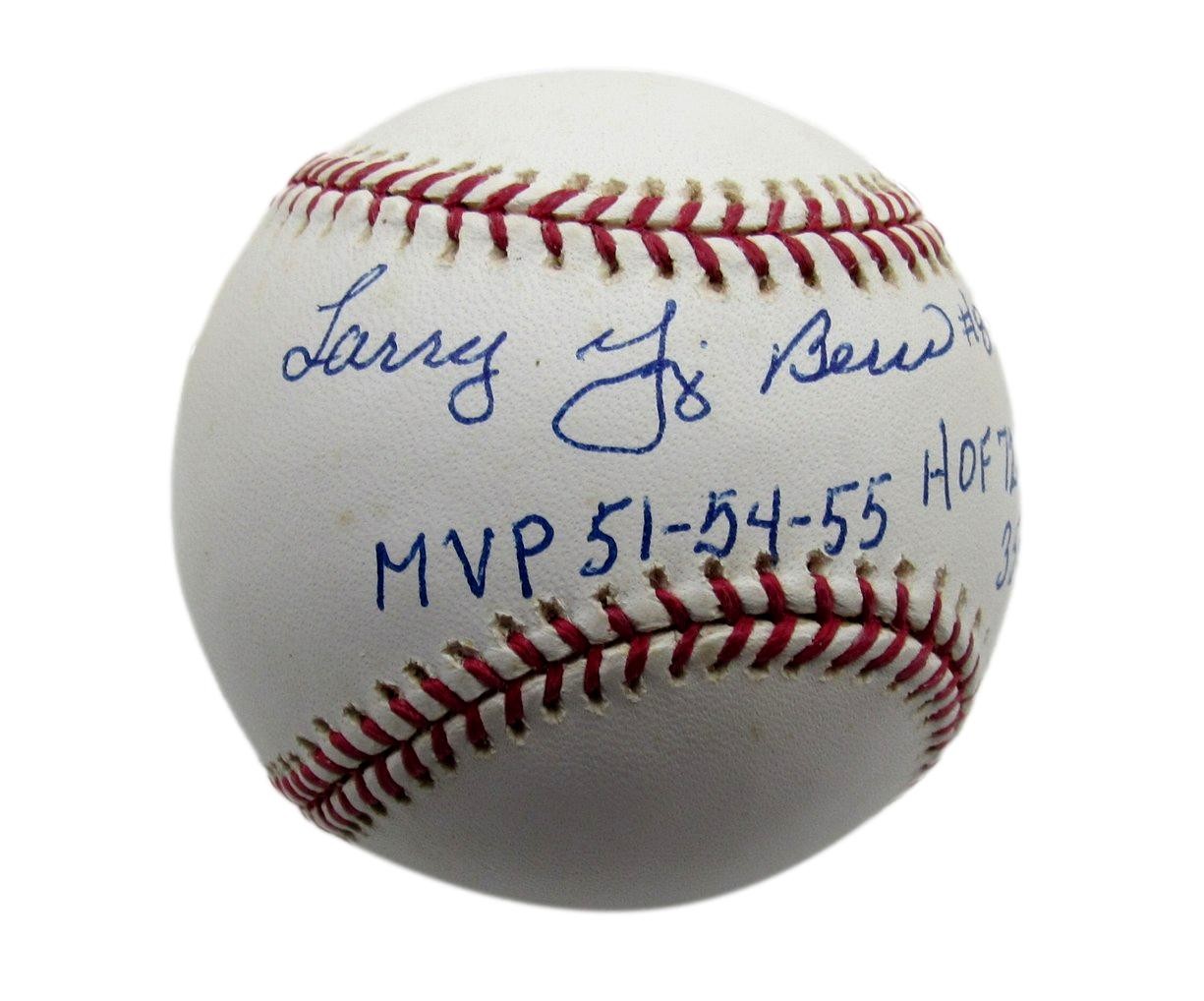 Yogi Berra Hof Signed/Inscr Oml Baseball New York