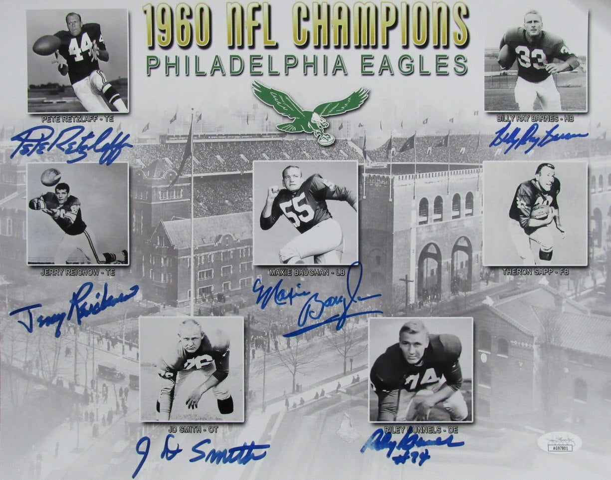 Philadelphia Eagles Multi-Autographed 1960 Nfl
