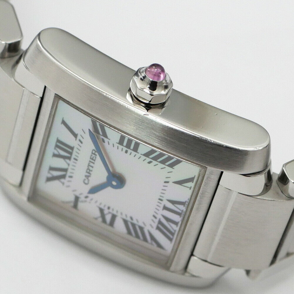 Cartier Tank Franaise Sm W51028Q3 Pink Ladies Used Watch #121913