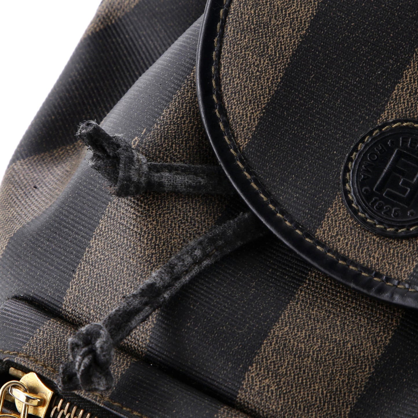 Fendi Pequin Front Pocket Backpack Coated Canvas Small