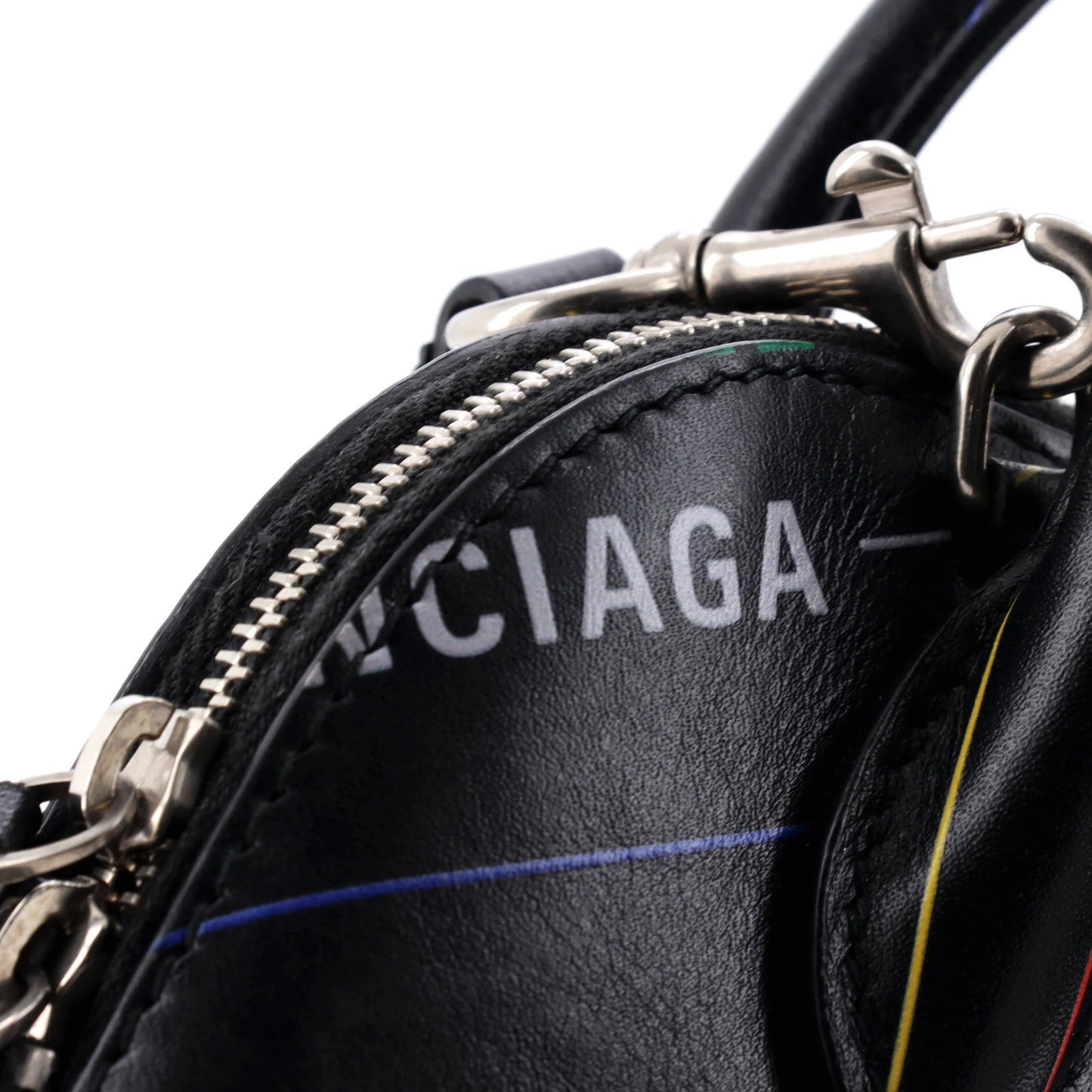 Balenciaga Logo Ville Bag Printed Leather Xxs