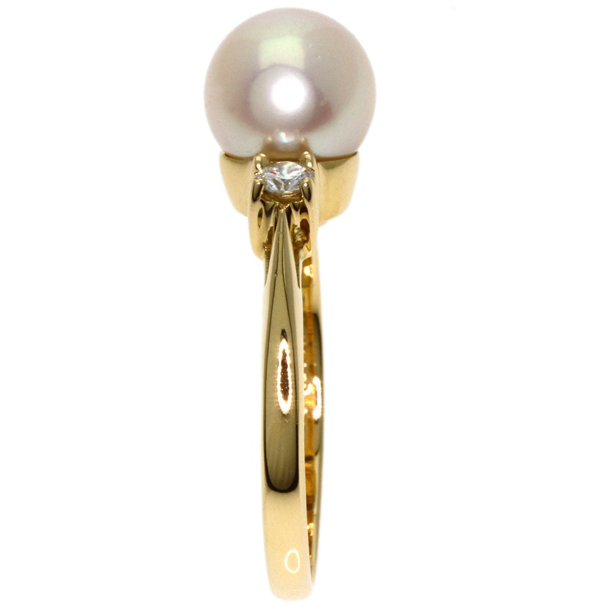 Tiffany&Co. Pearl Pearl Diamond Ring K18 Yellow