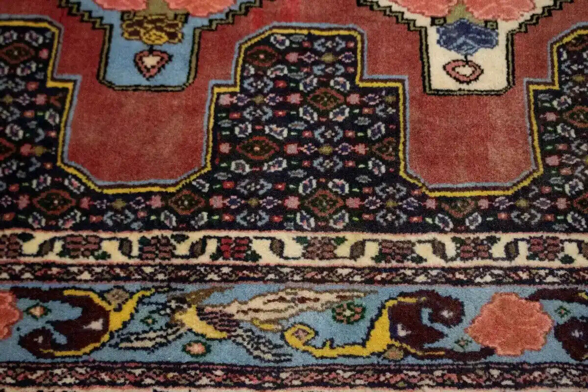 3X13 Ft Vintage Wool Oriental Runner Rug Floral