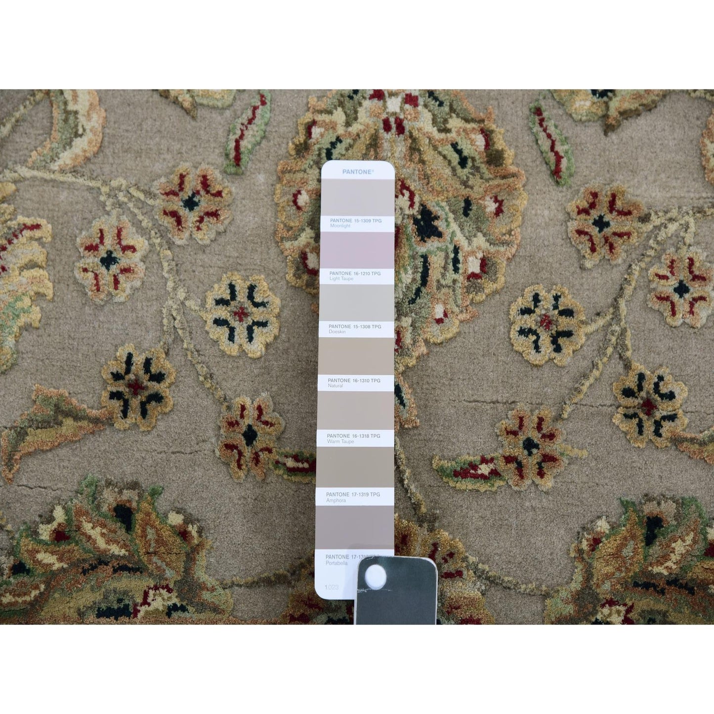 2'6"X10'1" Brown Hand Knotted Wool Silk Rajasthan Design Runner Rug