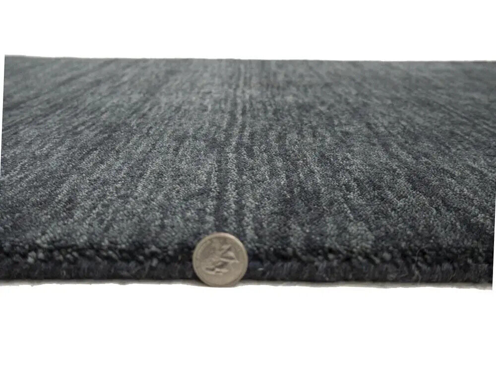 Plush Gabbeh Runner Rug Charcoal Tribal Modern