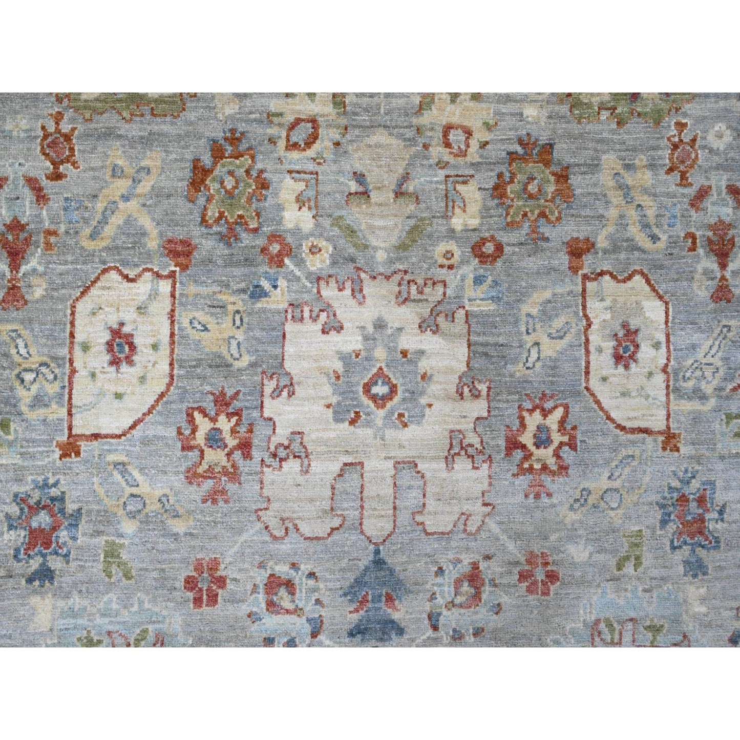 8'X9'8" Gray Ziegler Mahal Revival Hand Knotted Pure Wool Oriental Rug