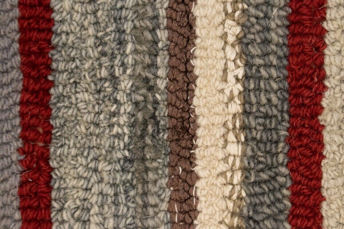 Hand-Tufted Multicolored Stripes 5X8 Modern Area