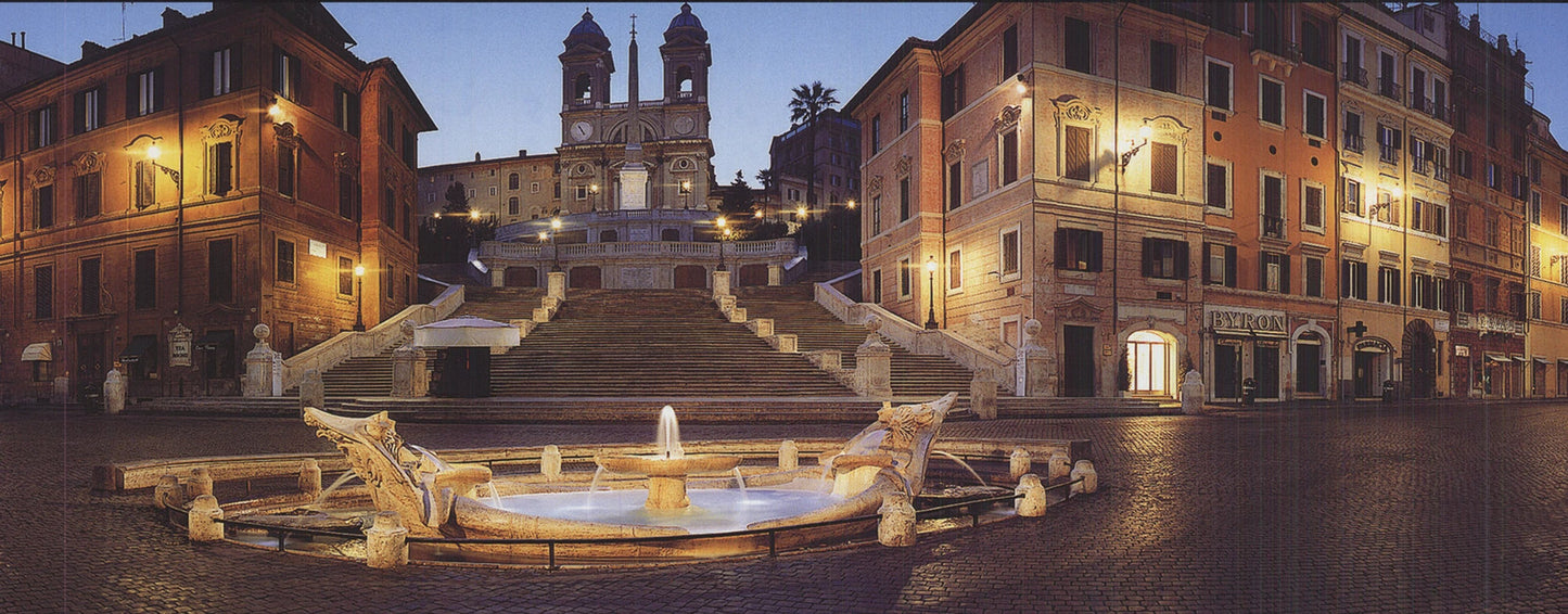 Emmanuele Brambilla Rome, Panoramic View Of Piazza Di Spagna,