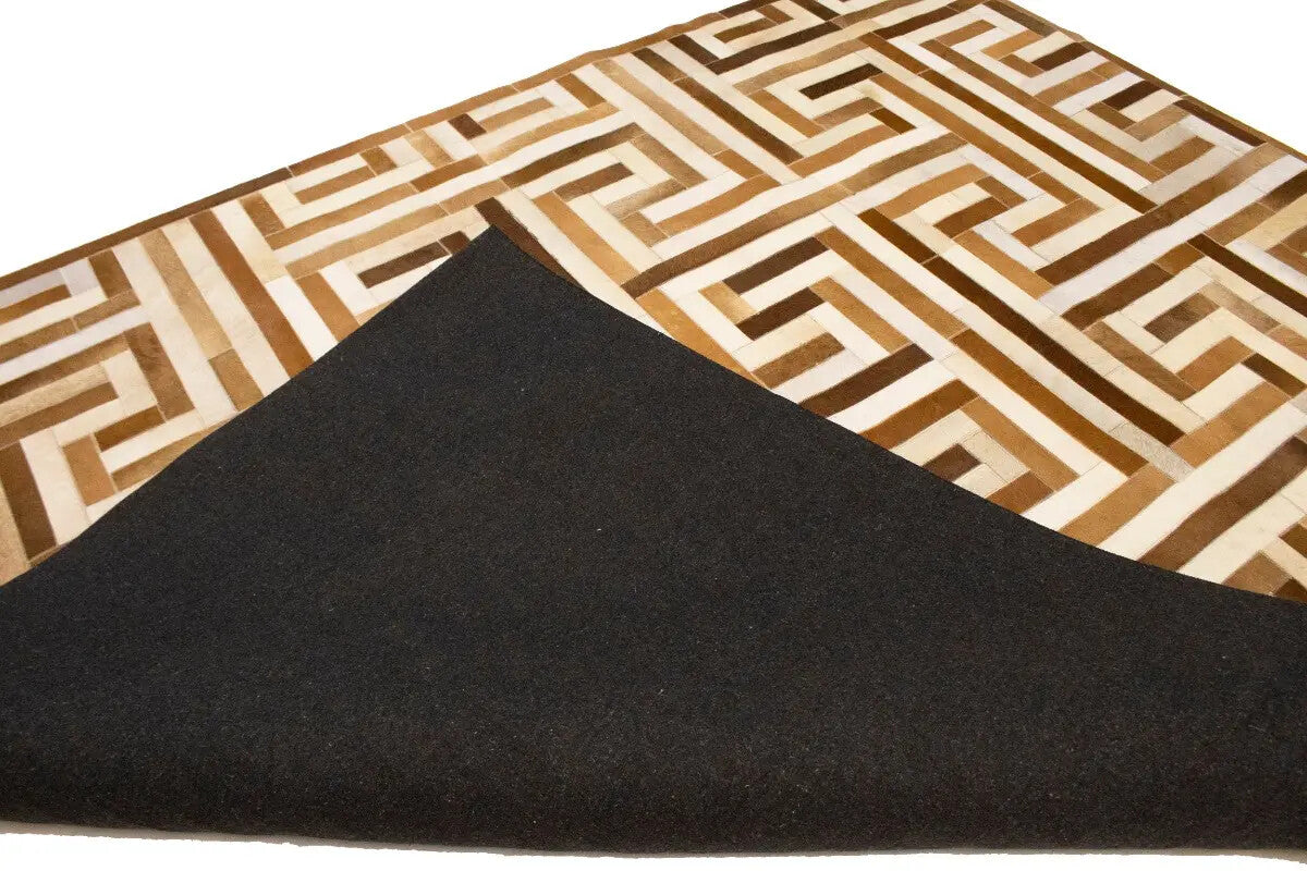 Contemporary Brown Cowhide Rug Large Modern