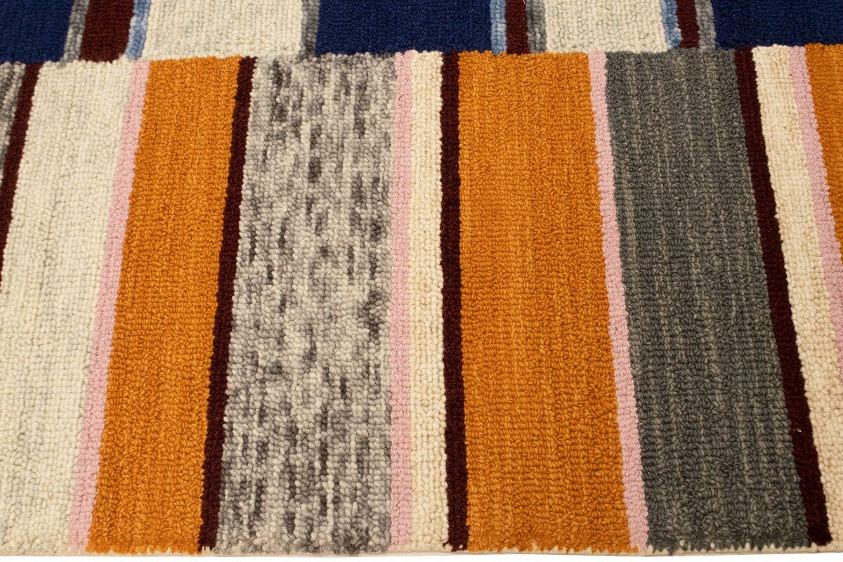 Stripes Design Hand-Tufted Modern Multicolored