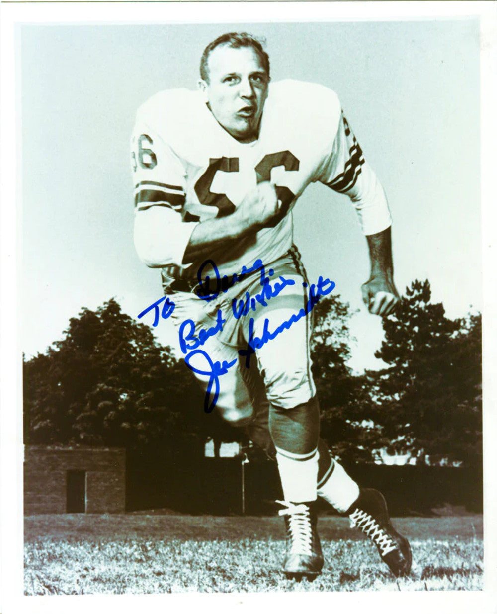 Joe Schmidt Autographed 8X10 Photo