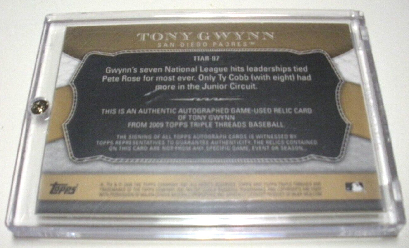 Tony Gwynn 2010 Triple Threads Game Triple