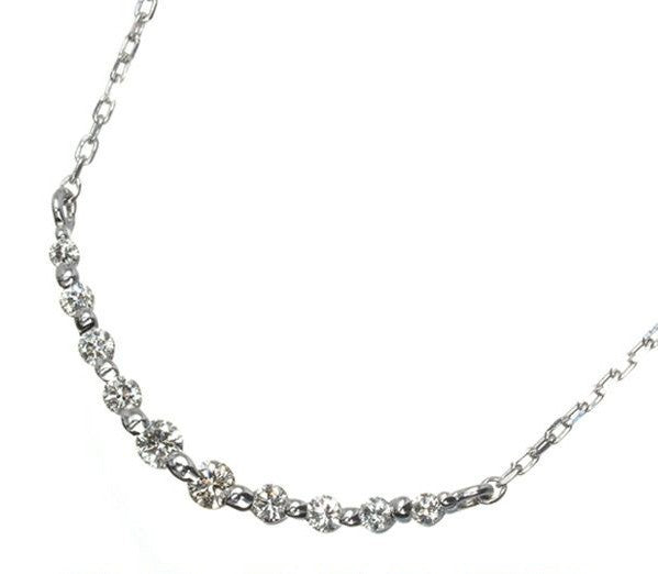 Vendome Necklace Diamond K10 750 White Gold