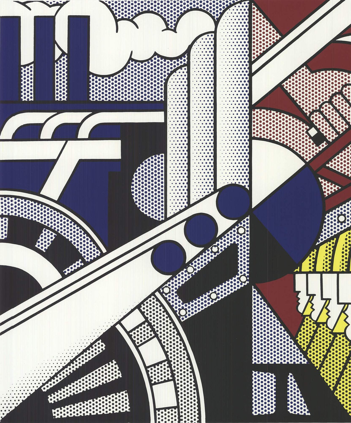 Blu ROY LICHTENSTEIN Study For Preparedness 27.5" x 35.5" Serigraph 1989 Pop Art