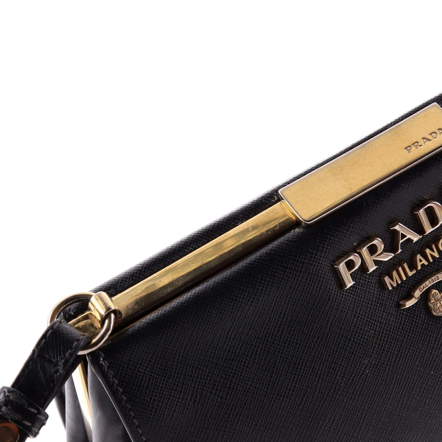 Prada Light Frame Shoulder Bag Saffiano Leather Small
