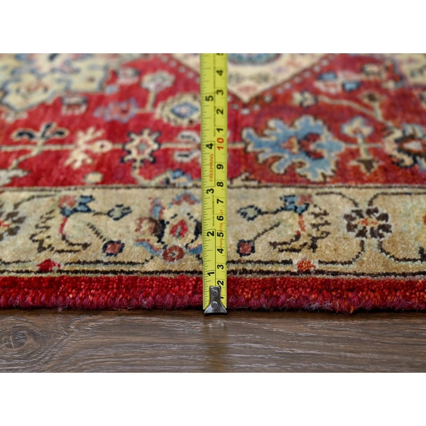 2'8"X10' Red Hand Knotted Wool Karajeh Design Runner Oriental Rug