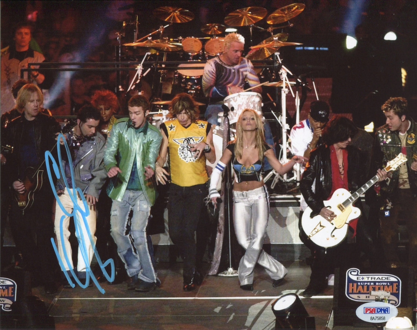 Chris Kirkpatrick Autographed Super Bowl 8X10 Photo (Psa)