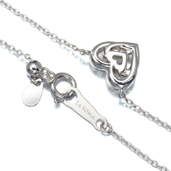La Soma Necklace Diamond 0.302Ct/0.06Ct Heart 900 850 Platinum