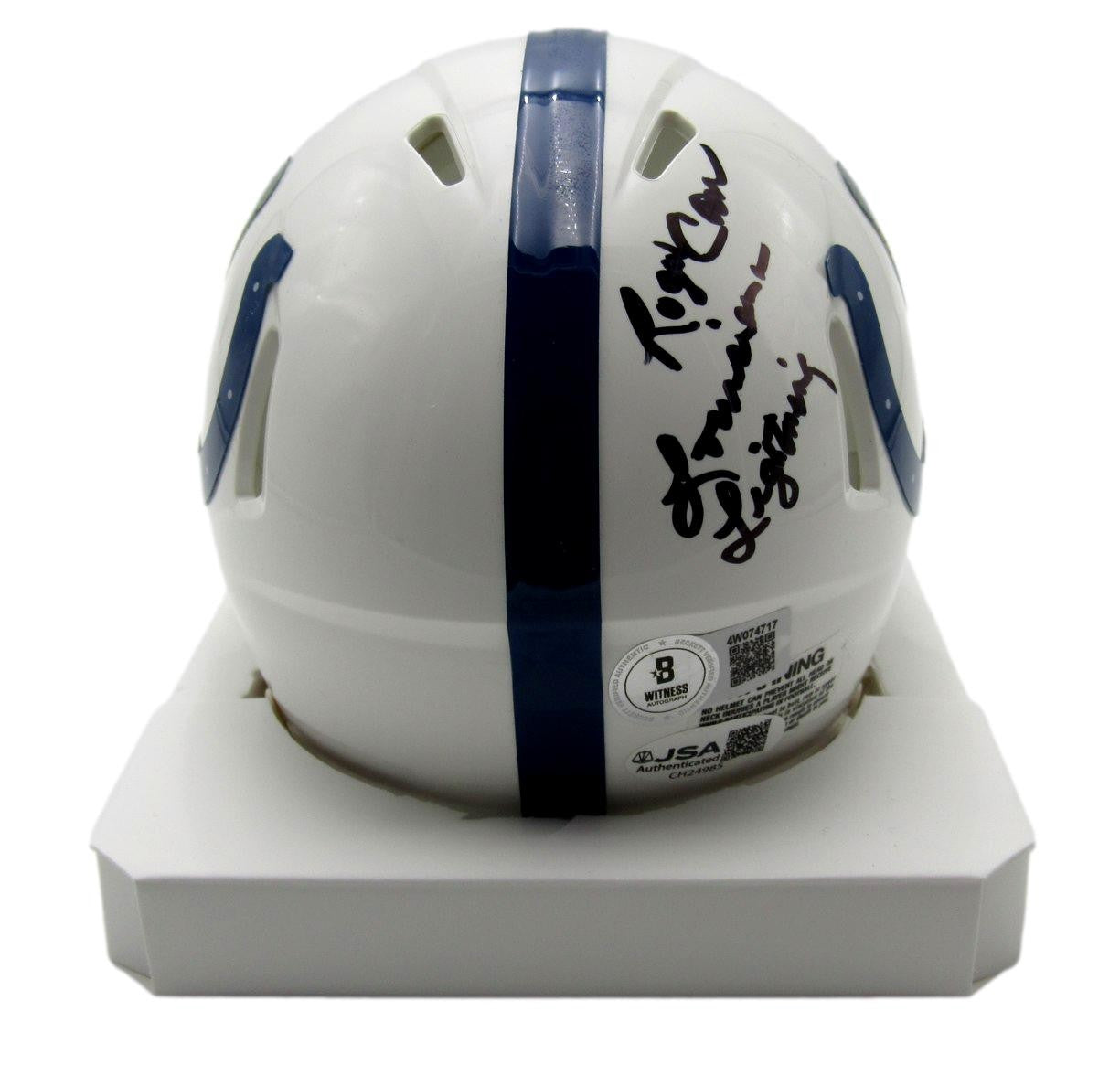 Bert Jones/Roger Carr Autographed/Inscribed Colts Mini Helmet Jsa/Bas 201606