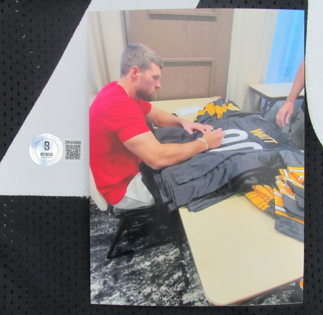 T.J. Watt Signed/Autographed Black Custom Jersey