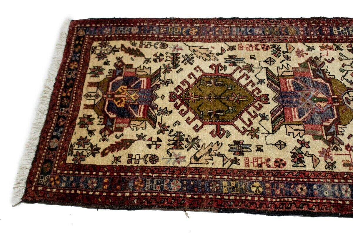 Handmade Geometric Design Oriental Runner Rug