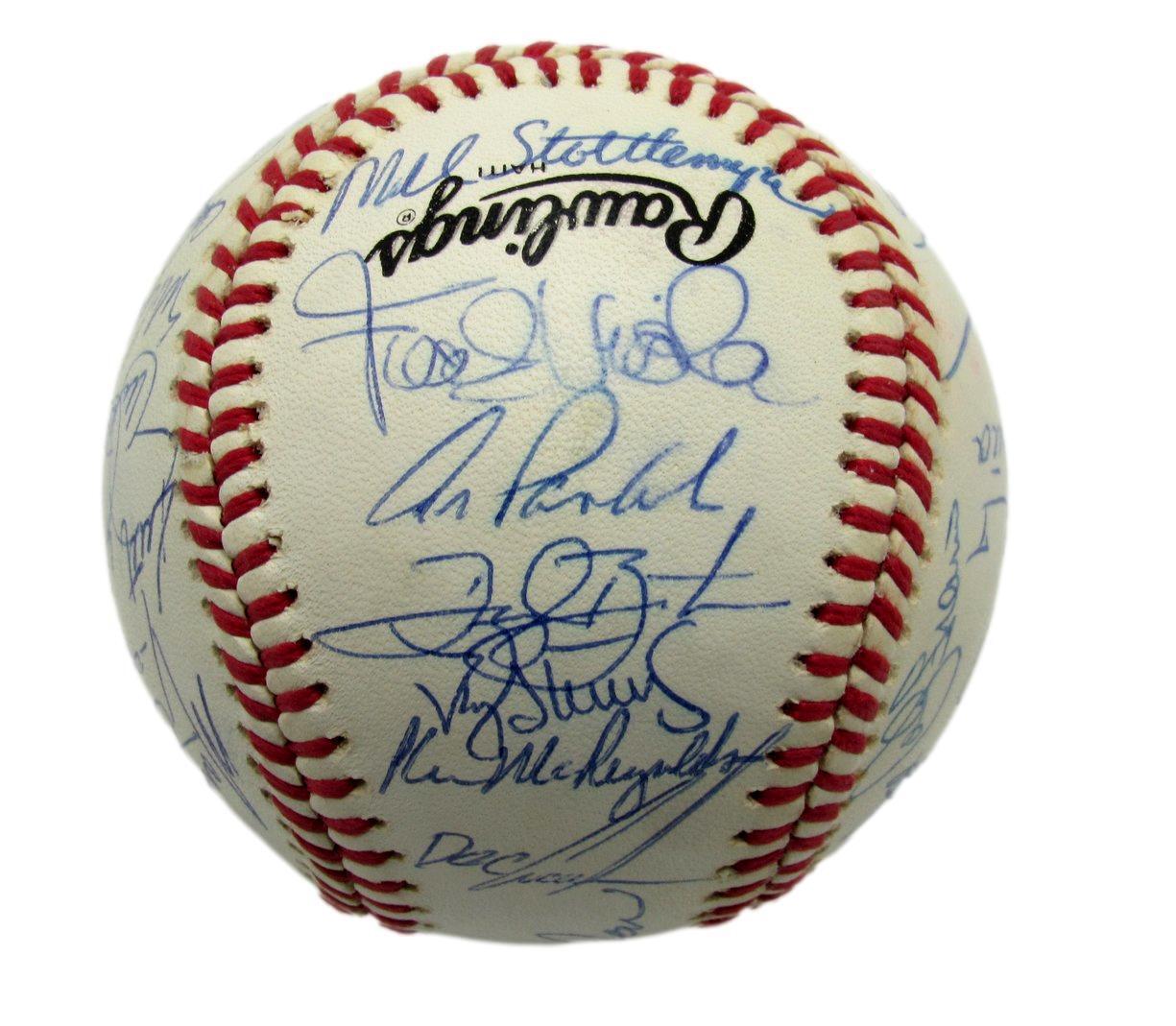1990 Mets Team Autographed By 32 Harrelson
