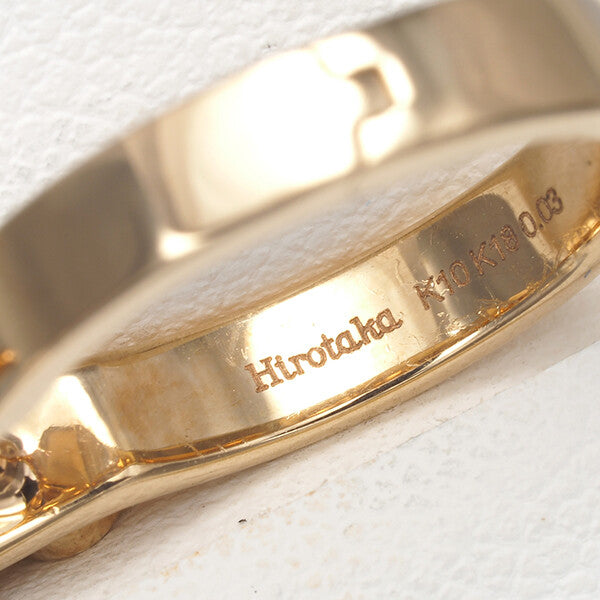 Hirotaka Earring Industria Diamond 0.03Ct Hoop